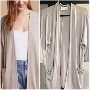 Wilfred Free Grey Knit Zlata Cardigan Sweater Medium